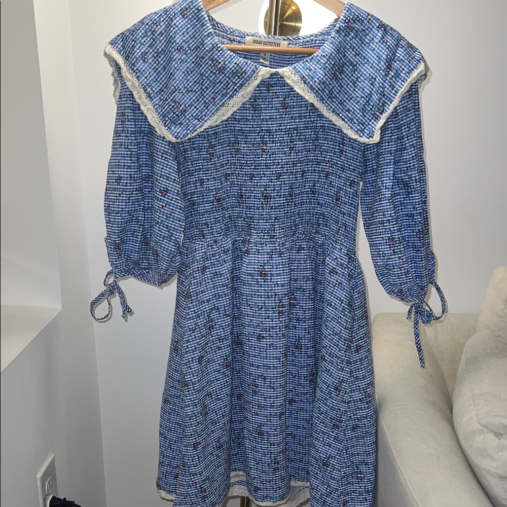 Urban Outfitters Blue Dress with Lace Trim